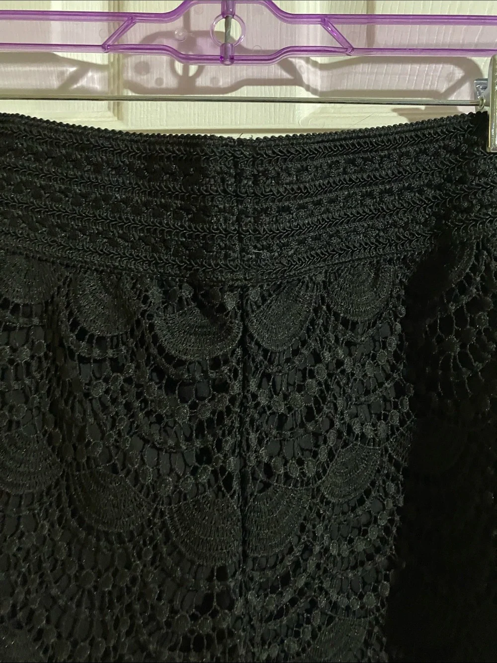 a.n.a Black Crochet Lace Skort Shorts